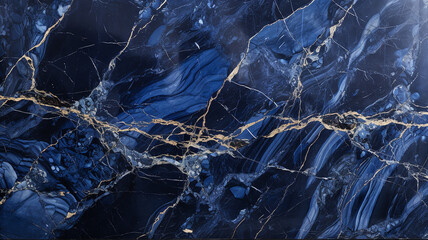 royal blue and black polished marble