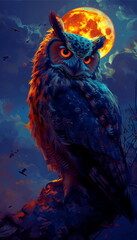 owl in the night
owl moon