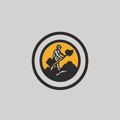 Coal Mining logo Eps Format Very Cool Design