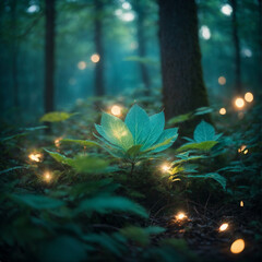 Fireflies on the Leaves