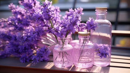 Obraz na płótnie Canvas lavender and oil