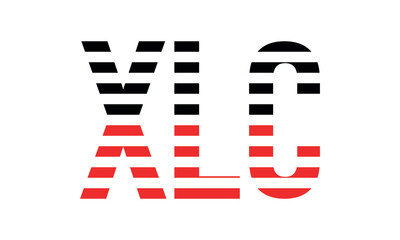 XLC three initial letter iconic line negative space minimal logo design vector template. monogram, abstract, wordmark, business, typography, minimalist, brand, company, flat, modern, unique, simple