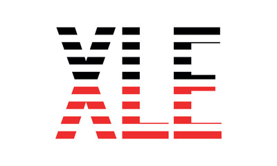 XLE three initial letter iconic line negative space minimal logo design vector template. monogram, abstract, wordmark, business, typography, minimalist, brand, company, flat, modern, unique, simple