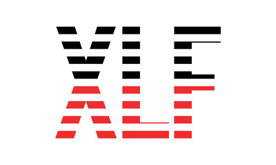 XLF three initial letter iconic line negative space minimal logo design vector template. monogram, abstract, wordmark, business, typography, minimalist, brand, company, flat, modern, unique, simple