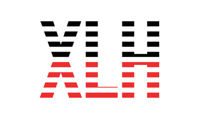 XLH three initial letter iconic line negative space minimal logo design vector template. monogram, abstract, wordmark, business, typography, minimalist, brand, company, flat, modern, unique, simple