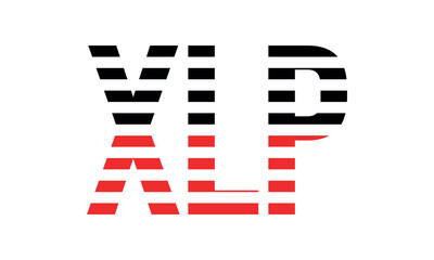 XLP three initial letter iconic line negative space minimal logo design vector template. monogram, abstract, wordmark, business, typography, minimalist, brand, company, flat, modern, unique, simple