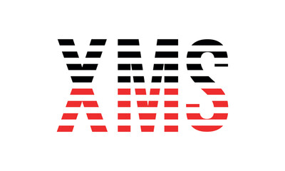 XMS three initial letter iconic line negative space minimal logo design vector template. monogram, abstract, wordmark, business, typography, minimalist, brand, company, flat, modern, unique, simple