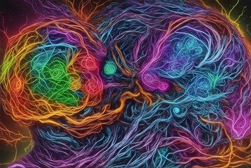 Colorful neuron art.