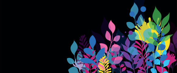 sfondo, fiori, piante, primavera, campo fiorito, pennellate di colore