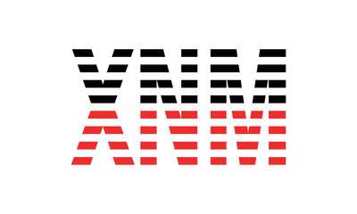 XNM three initial letter iconic line negative space minimal logo design vector template. monogram, abstract, wordmark, business, typography, minimalist, brand, company, flat, modern, unique, simple
