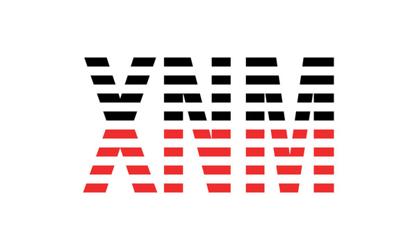 XNM three initial letter iconic line negative space minimal logo design vector template. monogram, abstract, wordmark, business, typography, minimalist, brand, company, flat, modern, unique, simple