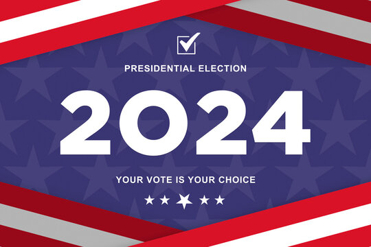 Presidencial election 2024 of the United States illustration. Your vote is your choice