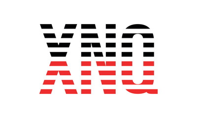 XNQ three initial letter iconic line negative space minimal logo design vector template. monogram, abstract, wordmark, business, typography, minimalist, brand, company, flat, modern, unique, simple