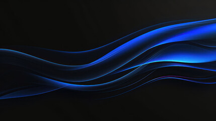 Abstract black background with cobalt blue linie as wallpaper illustration