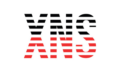 XNS three initial letter iconic line negative space minimal logo design vector template. monogram, abstract, wordmark, business, typography, minimalist, brand, company, flat, modern, unique, simple