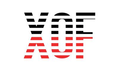 XOF three initial letter iconic line negative space minimal logo design vector template. monogram, abstract, wordmark, business, typography, minimalist, brand, company, flat, modern, unique, simple