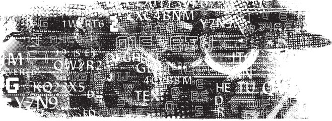 Obraz premium Glitch distorted grange shape . Noise grungy logo . Trendy defect error shapes . Glitched frame .Grunge textured . Distressed effect .Vector shapes