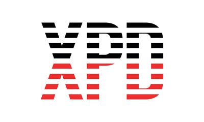 XPD three initial letter iconic line negative space minimal logo design vector template. monogram, abstract, wordmark, business, typography, minimalist, brand, company, flat, modern, unique, simple