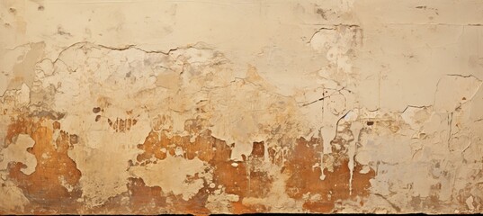 Peeling antique fresco  capturing intricate layers of paint   weathered textures in macro view - obrazy, fototapety, plakaty
