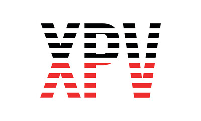 XPV three initial letter iconic line negative space minimal logo design vector template. monogram, abstract, wordmark, business, typography, minimalist, brand, company, flat, modern, unique, simple