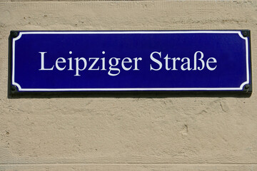 Emailleschild Leipziger Straße