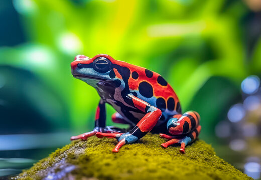 Giftiger Baumsteigerfrosch (Dendrobatidae), auch Pfeilgiftfrosch, Generative AI
