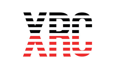 XRC three initial letter iconic line negative space minimal logo design vector template. monogram, abstract, wordmark, business, typography, minimalist, brand, company, flat, modern, unique, simple