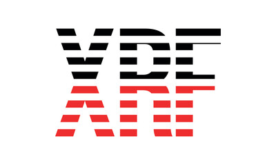 XRF three initial letter iconic line negative space minimal logo design vector template. monogram, abstract, wordmark, business, typography, minimalist, brand, company, flat, modern, unique, simple