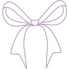 Set of sketched bow and ribbon. Hand drawn vintage line art vector illustration