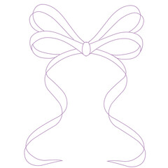 Set of sketched bow and ribbon. Hand drawn vintage line art vector illustration