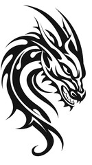 Obraz premium A dragon Tattoo Design, Isolated on white - Generative AI 