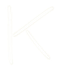 Letter K Bubble. Letter K