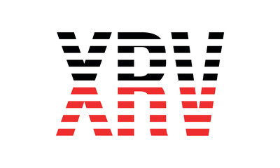 XRV three initial letter iconic line negative space minimal logo design vector template. monogram, abstract, wordmark, business, typography, minimalist, brand, company, flat, modern, unique, simple