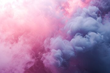 Background with pastel pink and purple clouds.