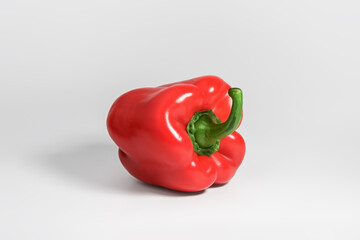 red bell pepper on a white background