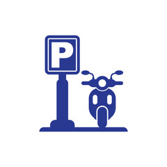 Parking area traffic sign icon, vector illustration symbol design