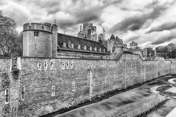 Fototapeta premium Tower of London, iconic Royal Palace and Fortress, England, UK