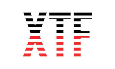 XTF three initial letter iconic line negative space minimal logo design vector template. monogram, abstract, wordmark, business, typography, minimalist, brand, company, flat, modern, unique, simple