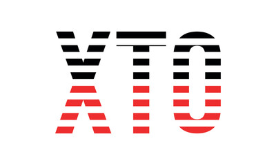 XTO three initial letter iconic line negative space minimal logo design vector template. monogram, abstract, wordmark, business, typography, minimalist, brand, company, flat, modern, unique, simple