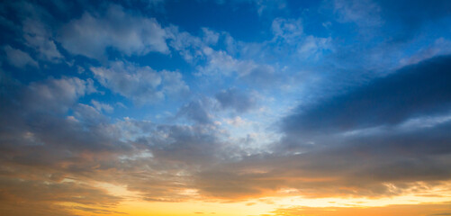 Morning and evening clouds and sky background,Orange Sky in the Evening,Dramatic and Wonderful...