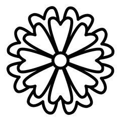 daisy outline icon