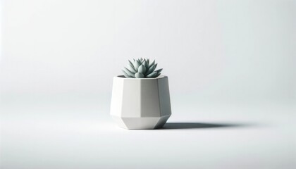 Contemporary Greenery: Succulent in Modern Pot
