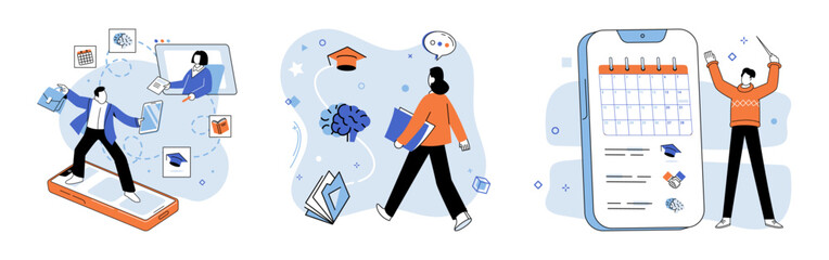 Self development. Vector illustration. Personal growth requires active engagement in self improvement The self development metaphor illustrates personal growth as seed blossoming into tree Progress