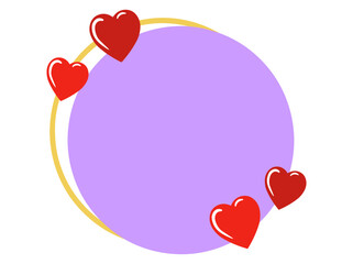 Valentine Heart Frame Background Illustration
