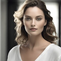 Model lady  lady seen in high key