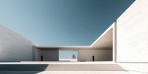 Minimalist architectural design composition