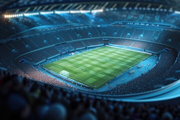 expansive soccer stadium