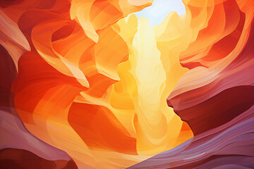 Antelope canyon in arizona - background travel concept AI-generated Image  - obrazy, fototapety, plakaty