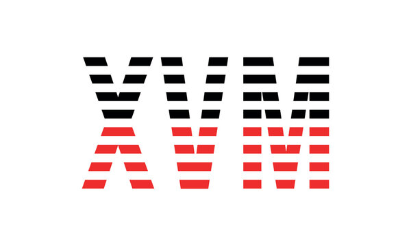 XVM three initial letter iconic line negative space minimal logo design vector template. monogram, abstract, wordmark, business, typography, minimalist, brand, company, flat, modern, unique, simple