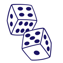 set of dice vector design